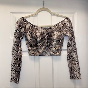 Off The Shoulder Snake Top